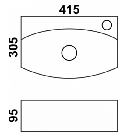 Мини-раковина CeramaLux N 78014Т 41,5х30,5 фото