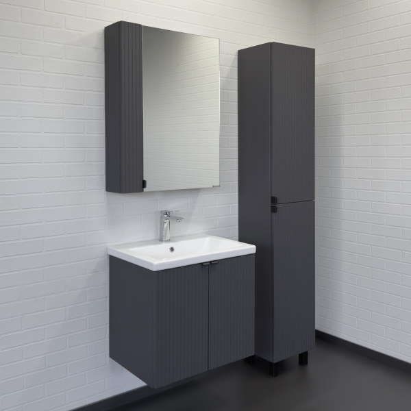 Тумба с раковиной Comforty Лима 60П 00-00019236 антрацит фото