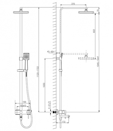 Душевая система (стойка) Lemark Tropic LM7004C фото
