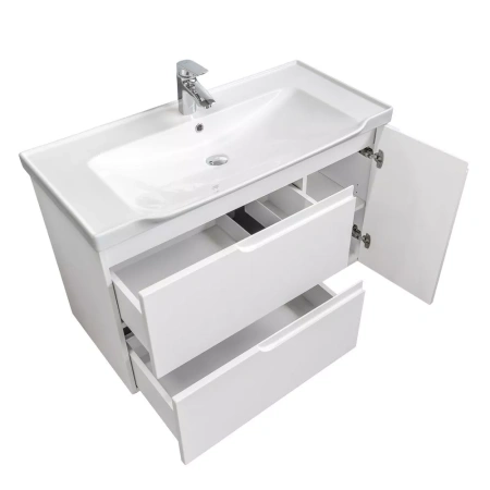 Тумба с раковиной Comforty Сидней-100 00-00022910CF белая матовая фото