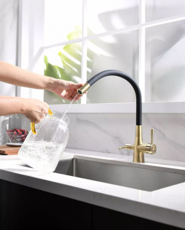 Смеситель для кухни с фильтром для воды Lemark Comfort LM3075B фото