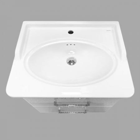 Тумба Comforty Неаполь-65 белый глянец с раковиной 50165 фото