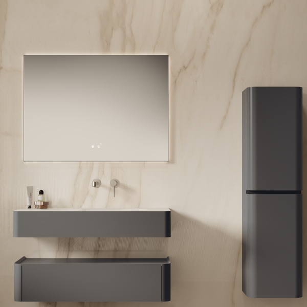 Тумба под раковину Vincea Caprice 100 VMC-4CA100MG серая матовая фото