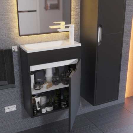 Тумба под раковину Uperwood Modul 50 2930205360 черная фото