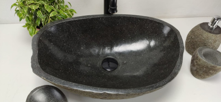 Накладная раковина из речного камня RS0872 (54*35*15) фото