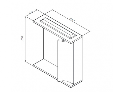 Зеркало со шкафчиком AM.PM Like M80MPR0651WG фото