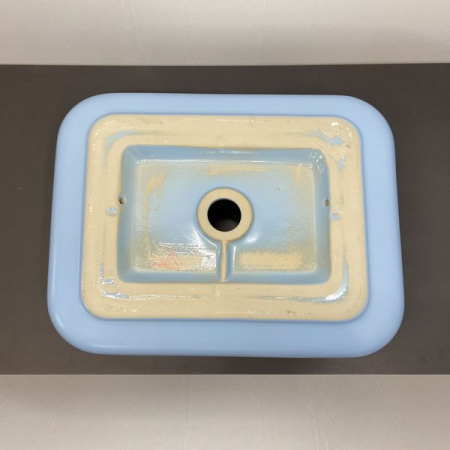 Накладная раковина Comforty T-Y9378ML 00-00007638 50x39 голубая матовая фото