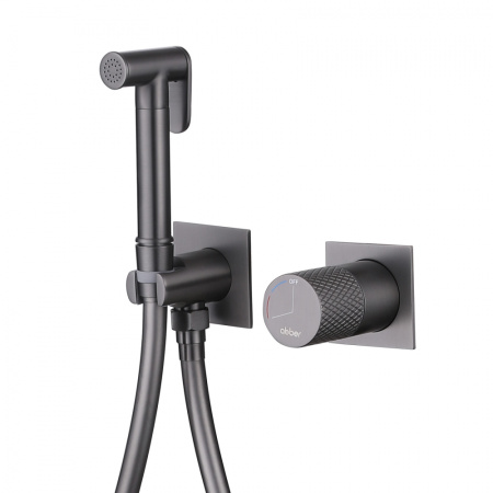 Гигиенический душ со смесителем Abber Rund AF8725NG никель фото