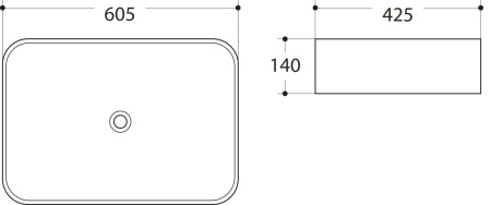 Накладная раковина Art&Max AM-78565 60x42 белая фото