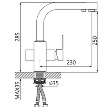 Смеситель для кухни кухни с фильтром для воды Oute T603B T663BK-1 фото