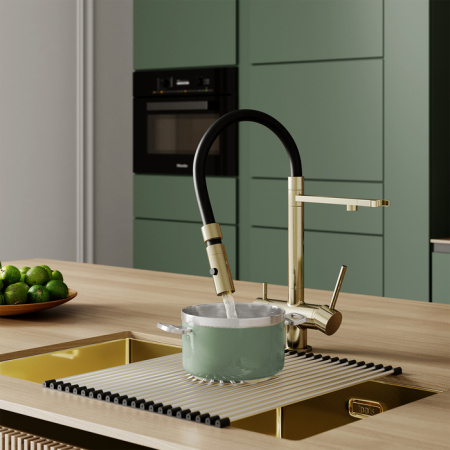 Смеситель для кухни под фильтр Iddis Ace ACEMGFFi05 матовое золото фото