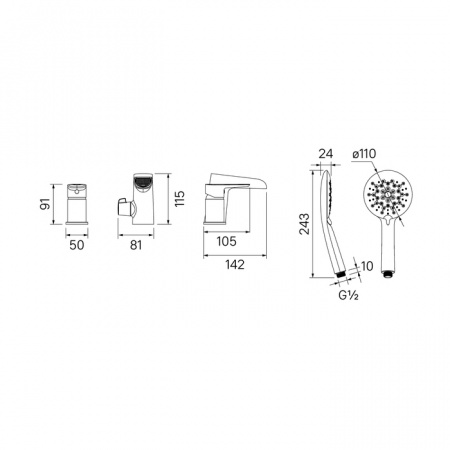 Смеситель на борт ванны Iddis Cloud CLOSB3Ki07 фото