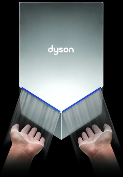 Сушилка для рук Dyson Airblade HU02 307170-01 никелерованная фото