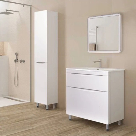 Тумба под раковину Style Line Бергамо мини 90 СС-00002361 белая фото