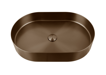 Накладная раковина из нержавеющей стали AltroBagno Eterno 001028BrAn состаренная бронза фото