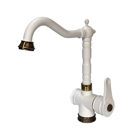 Смеситель для кухни Milacio Carletta MC.510.WBR белый/бронза фото