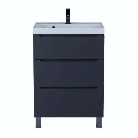 Тумба под раковину напольная Uperwood Tanos 60 291020332 черная матовая фото
