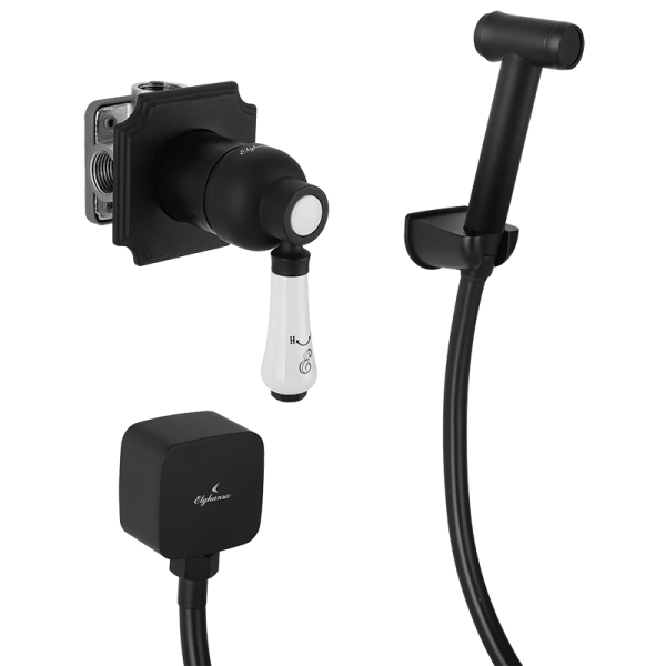 Гигиенический душ со смесителем Elghansa Terrakotta 34C0786-Black (Set-84) фото