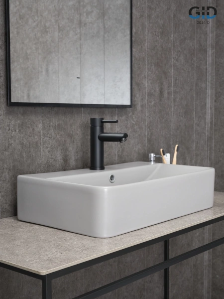 Накладная раковина GID Gm1344 52236 61x35 серая матовая фото