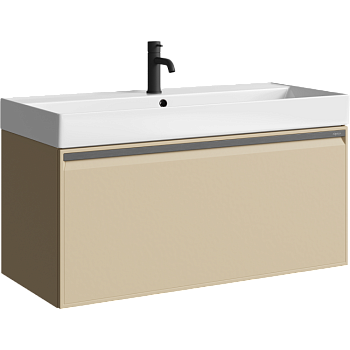 Тумба под раковину Aqwella Pure 100 PUR0110KS капучино светлый фото