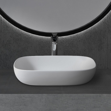 Накладная раковина Abber Stein AS2620 60x40 белая матовая фото