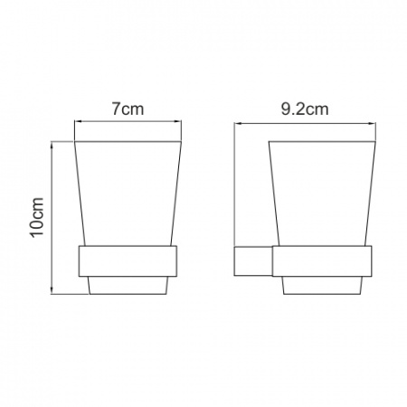 Стакан для зубных щеток WasserKRAFT Sauer K-7928 глянцевое золото фото