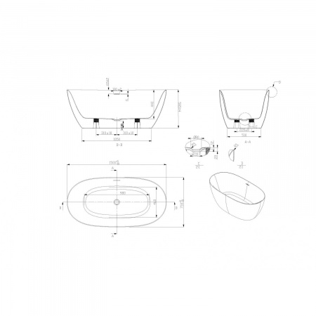 Ванна акриловая Art&Max Genova AM-GEN-1500-750 150х75 фото