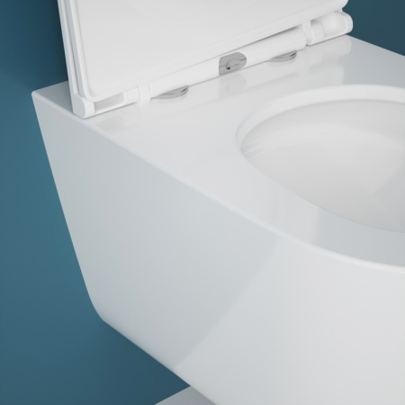 Подвесной унитаз безободковый Esbano CLAVEL-53T с сиденьем фото