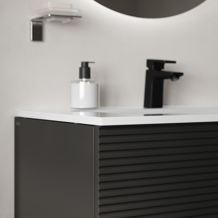 Тумба с раковиной Iddis Bild BIL80G0i95K темно-серая фото