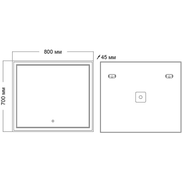 Зеркало для ванной Grossman Sirius 80 128070 фото