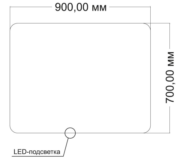 Зеркало с сенсорным выключателем Vincea VLM-3BE9007 90x70 фото