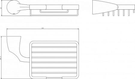 Мыльница-решетка настенная Rush Devon DE75410 фото