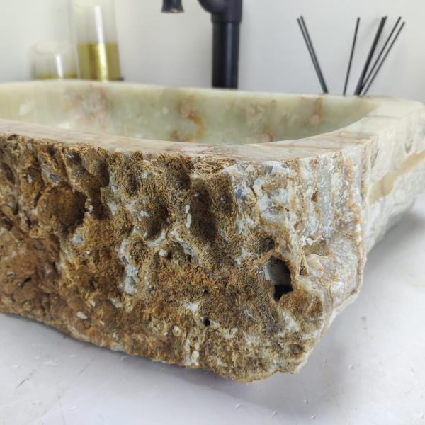 Накладная раковина из оникса Erozy Green EO-00480 (59*42*15см) фото