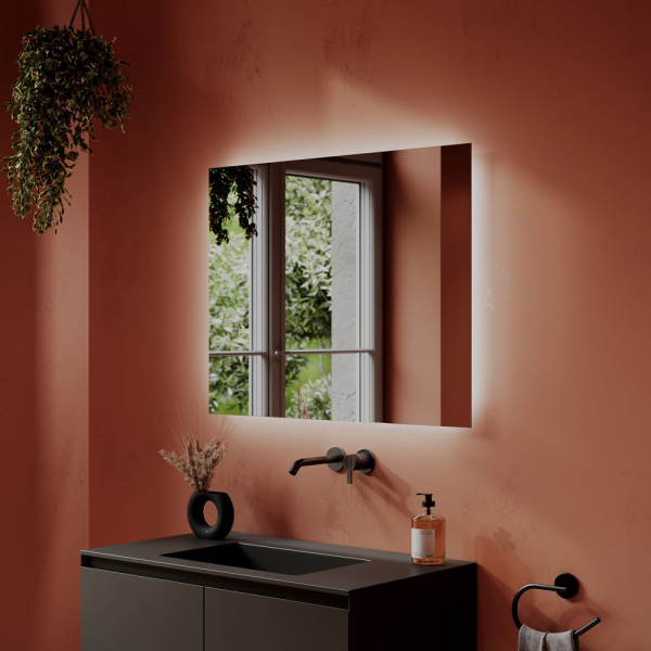 Зеркало с подсветкой Sancos Square SQ900 90x70 фото