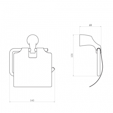 Держатель для туалетной бумаги Rush Devon DE75111 фото