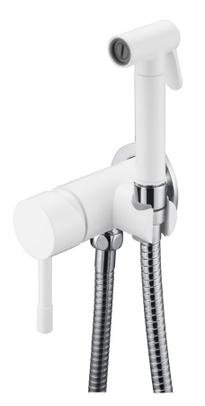 Гигиенический душ со смесителем Boheme Uno 467-WCR White Chrome фото