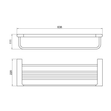 Полочка для полотенец Timo Luiro 18458/03 черный матовый фото
