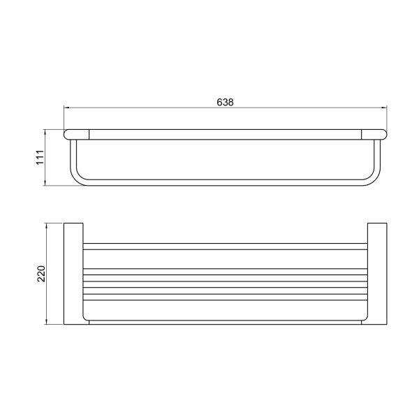 Полочка для полотенец Timo Luiro 18458/17 матовое золото фото