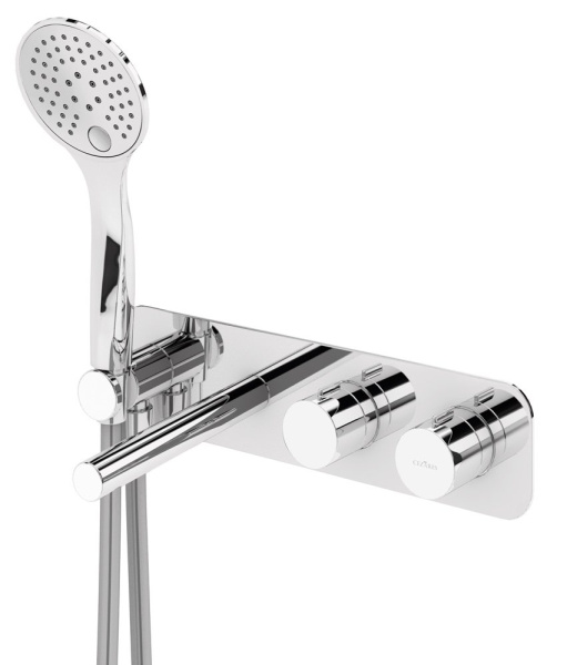 Смеситель для ванны с душем с термостатом Cezares Czr CZR-B-VDM1-T-01 хром фото