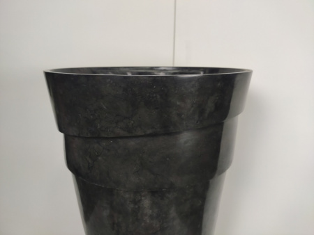 Напольная раковина из мрамора Indo Pedestal Black Spiral MN-393 фото