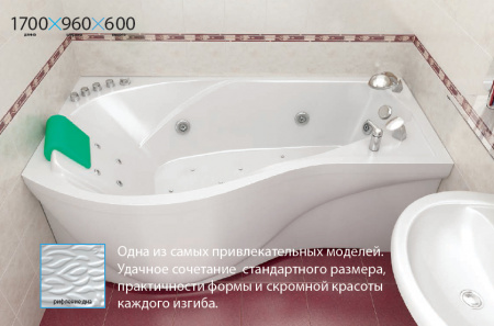 Акриловая ванна Triton Мишель 170х96 L фото