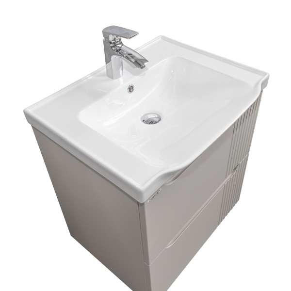 Тумба с раковиной Comforty Сидней-60 00-00022860CF серый шелк фото
