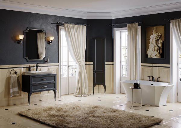 Шкаф-пенал Aqwella 5 Stars LaDonna LAD0504BLK фото