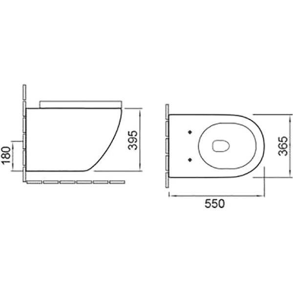 Безободковый подвесной унитаз SantiLine SL-5002MB с сиденьем микролифт фото