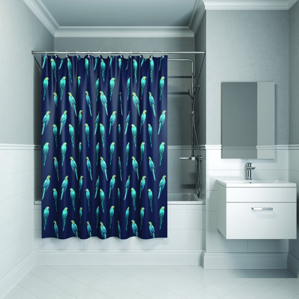 Текстильная шторка для ванной комнаты Iddis Basic 200*180см полиэстер B08P218i11 фото