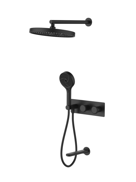 Душевая система скрытого монтажа AltroBagno Рикко (Ricco) ALTROBAGNORicco040302MB черный матовый фото