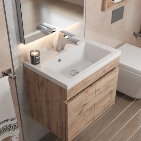 Тумба под раковину Uperwood Eva 50 3930213461 крафт табачный фото