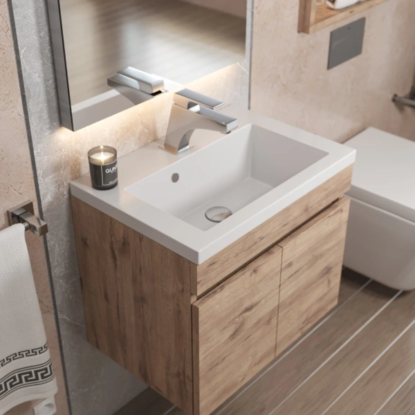 Тумба под раковину Uperwood Eva 50 3930213461 крафт табачный фото