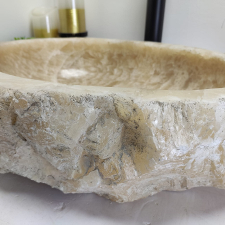 Накладная раковина из оникса Erozy Yellow EO-00539 (51*39*15см) фото