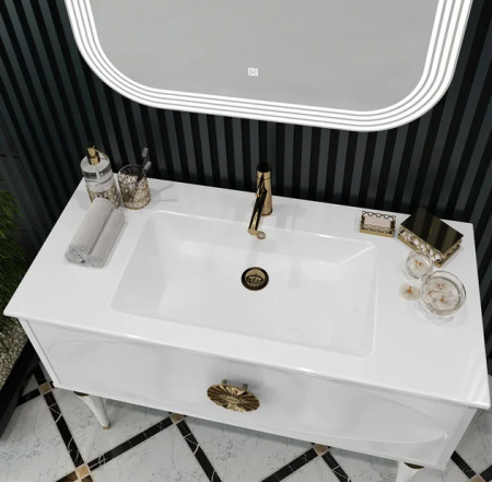 Мебель для ванной Smile Ибица 120 белый/золото фото